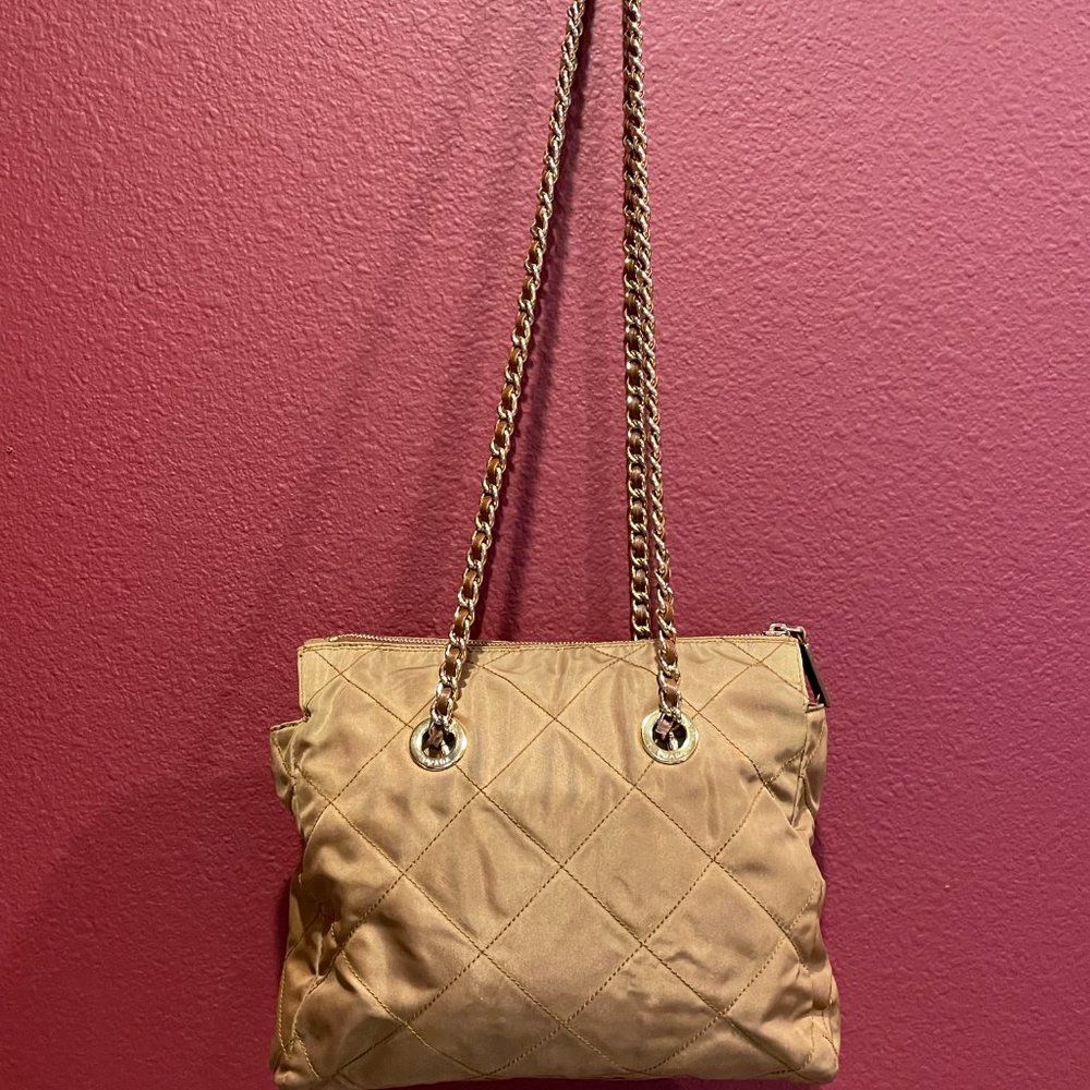 Prada Vintage Cloth Handbag; Brown - Picture 3 of 13